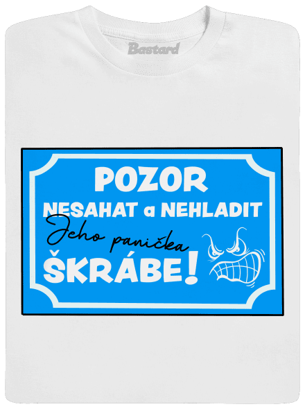 Pozor, nesahat pánské dlouhý rukáv White