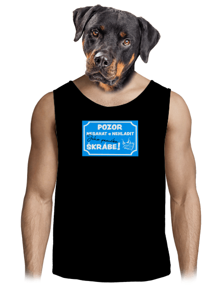 Pozor, nesahat pánské tílko Black