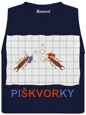Škvoří piškvorky dámské tílko volné Navy