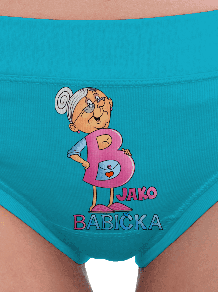 B jako babička dámské kalhotky Turquoise