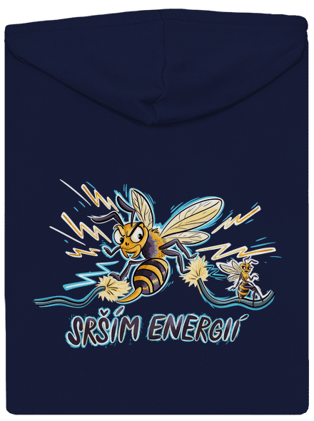 Srším energií pánská mikina na zip Navy