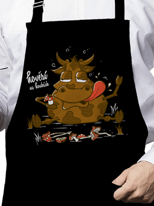 Hovězí na houbách zástěra Black