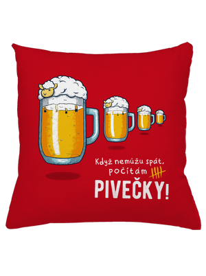 Pivečka polštář Red