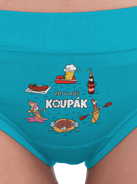 Český koupák dámské kalhotky Turquoise