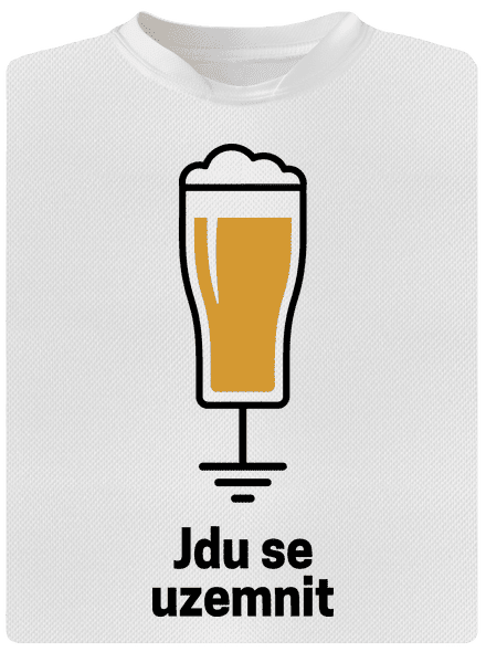 Jdu se uzemnit pánské sportovní tričko White