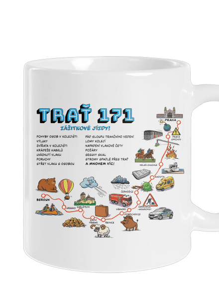 Trať 171 klasický hrnek White