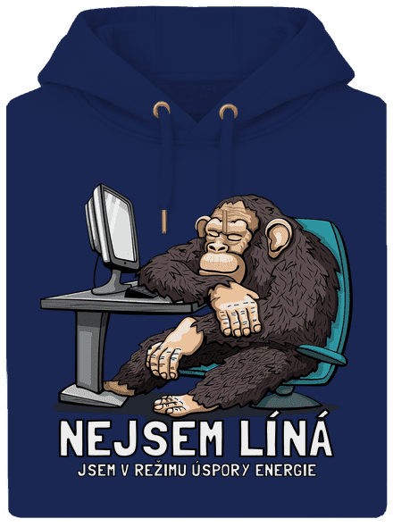 Nejsem líný unisex mikina premium Navy