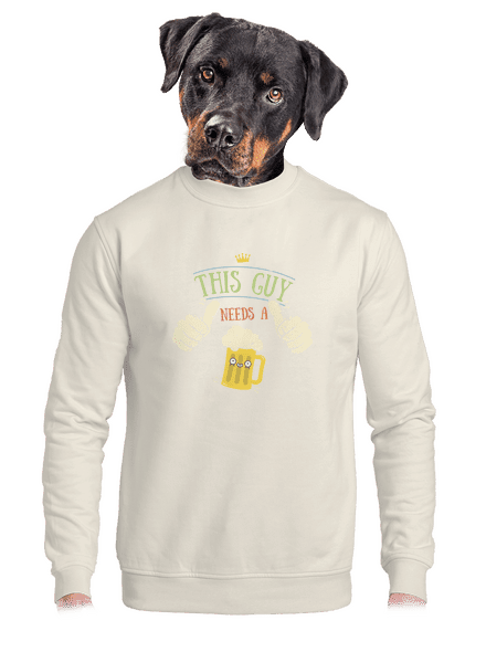 Tenhle týpek potřebuje pivo unisex mikina bez kapuce Off White