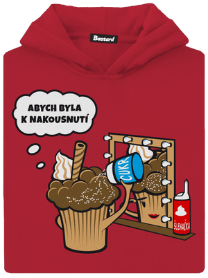 K nakousnutí dětská mikina klokanka Fire Red