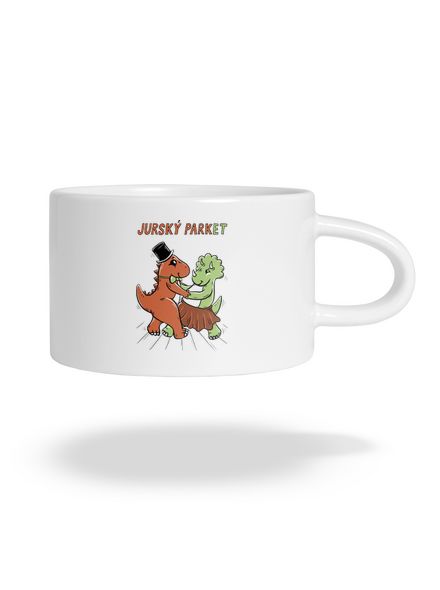 Jurský parket hrnek makronka White