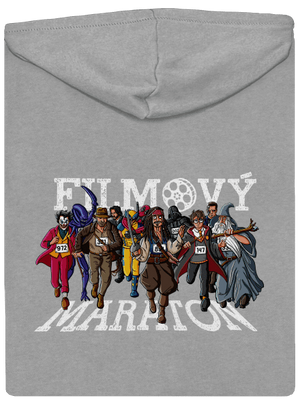 Filmový maraton pánská mikina na zip Light Melange