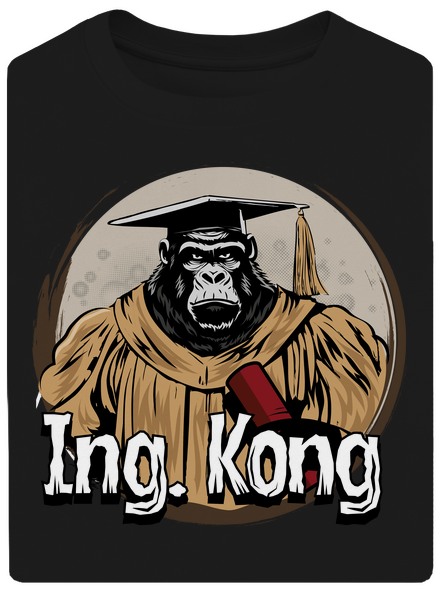Ing. Kong unisex tričko oversized Black