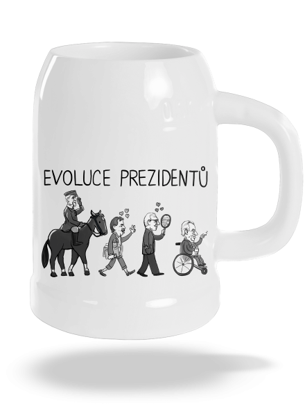 Evoluce prezidentů půllitr White