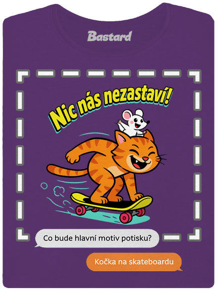 Vlastní AI obrázek dámské tričko premium Purple