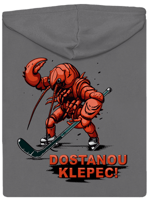 Dostanou klepec dámská mikina na zip Steel Gray