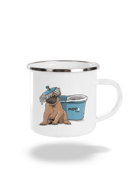 Mops plecháček White