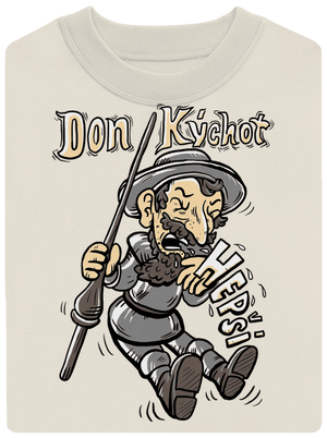 Don Kýchot unisex mikina bez kapuce Off White