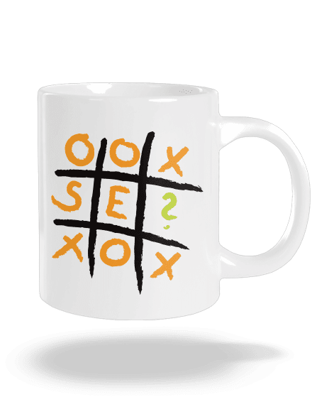 Piškvorky velký hrnek White