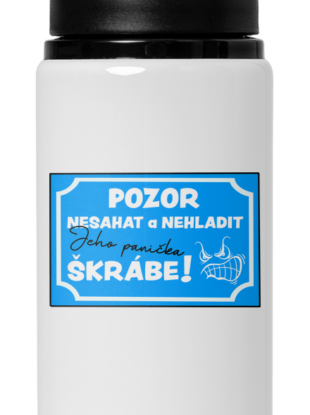 Pozor, nesahat lahev na vodu White
