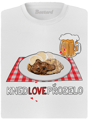 Knedlo vepřo zelo dámské sportovní tričko White