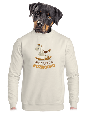 unisex mikina bez kapuce