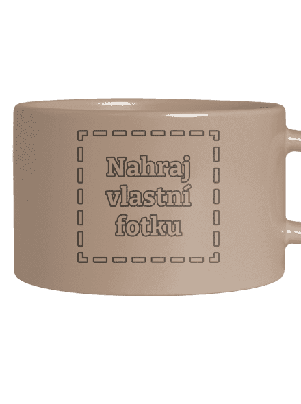 Vlastní potisk hrnek makronka Brown Macaron