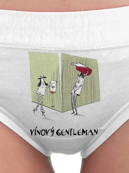 Vínový gentleman  dámské kalhotky White