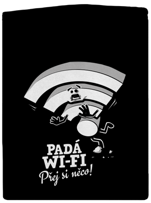 Padá wi-fi dámská mikina na zip Black