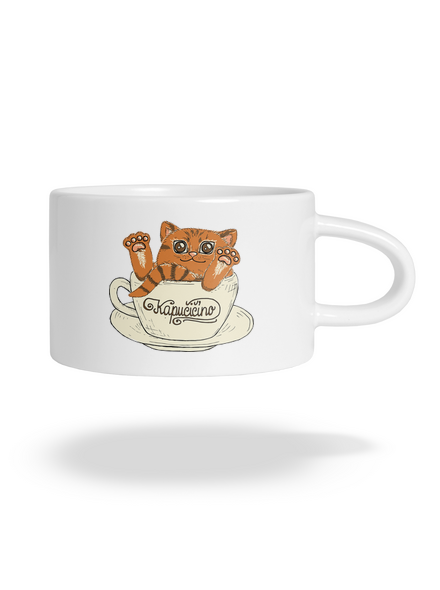 Kapučičíno hrnek makronka White