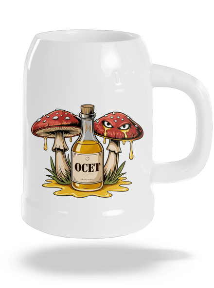 Houby s octem půllitr White