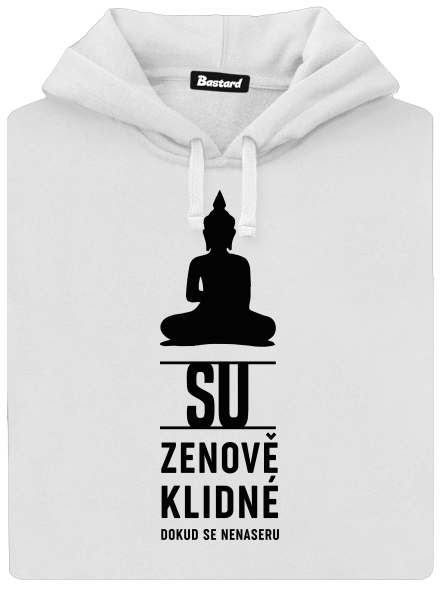 Su zenově klidné dámská mikina klokanka White