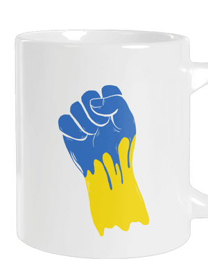 Ukrajina - Ruka velký hrnek White