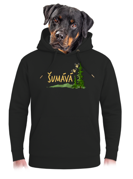 Šumává unisex mikina premium Dark Black