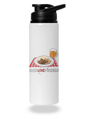 Knedlo vepřo zelo lahev na vodu White