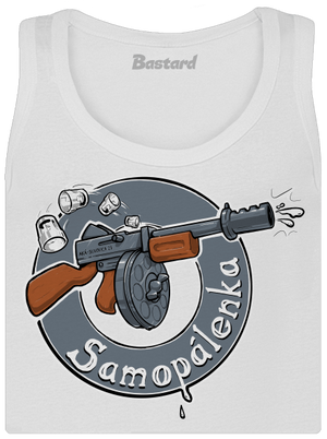 Samopálenka dámské tílko klasické White