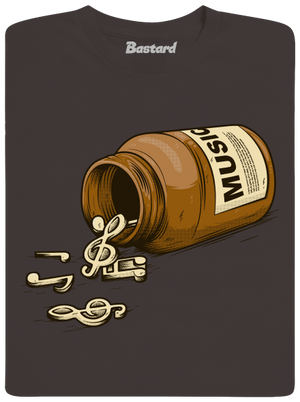 Music Pills pánské dlouhý rukáv Bear Brown