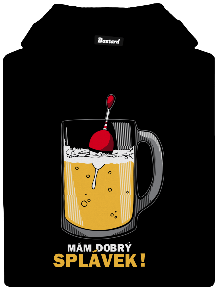 Splávek pánská mikina klokanka Black