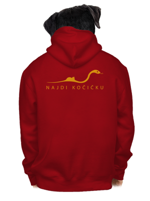 Najdi kočičku pánská mikina na zip Red