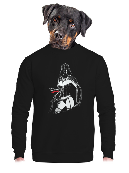 Mrs. Vader unisex mikina bez kapuce Black