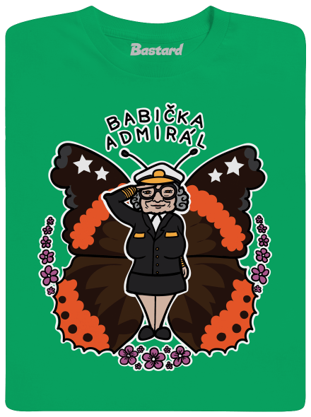 Babička admirál dětské tričko Kelly Green