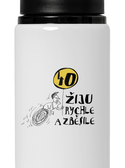 Žiju rychle a zběsile lahev na vodu White