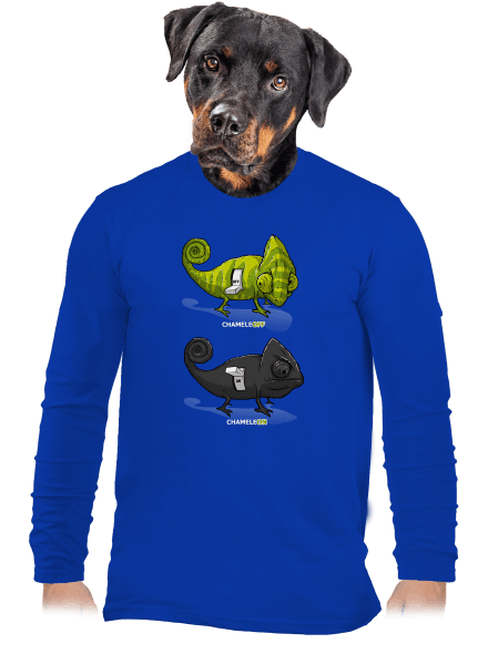 Zapnuto vypnuto pánské dlouhý rukáv Royal Blue