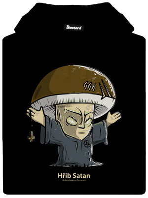 Hřib Satan dámská mikina klokanka Black