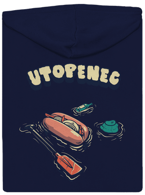 Utopenec pánská mikina na zip Navy