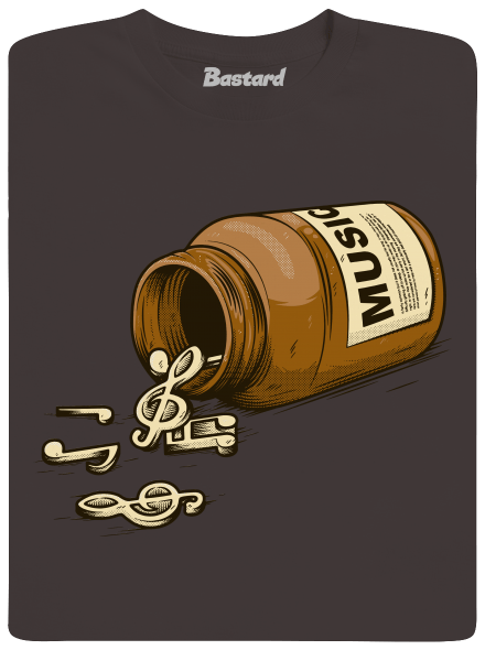 Music Pills pánské dlouhý rukáv Bear Brown