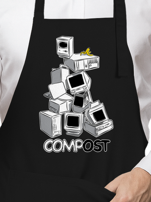 Compost zástěra Black