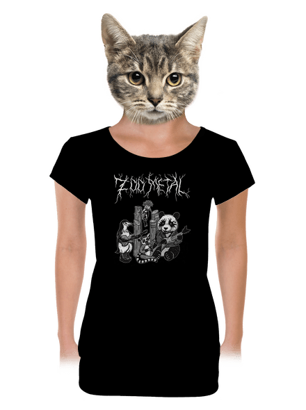 ZOO metal dámské tričko s lemem Black
