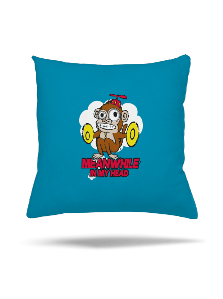 Monkey in my head polštář Blue Turquoise