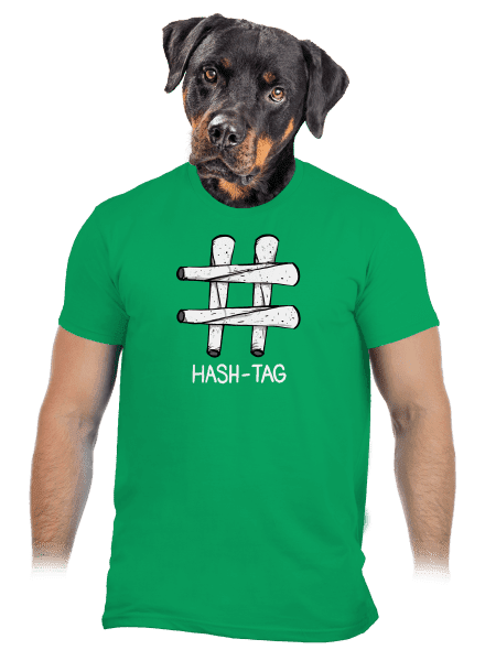 Hash tag pánské tričko Kelly Green
