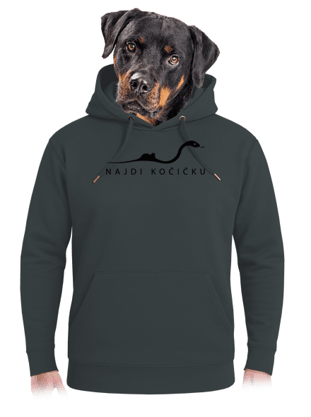 Najdi kočičku unisex mikina premium Charcoal